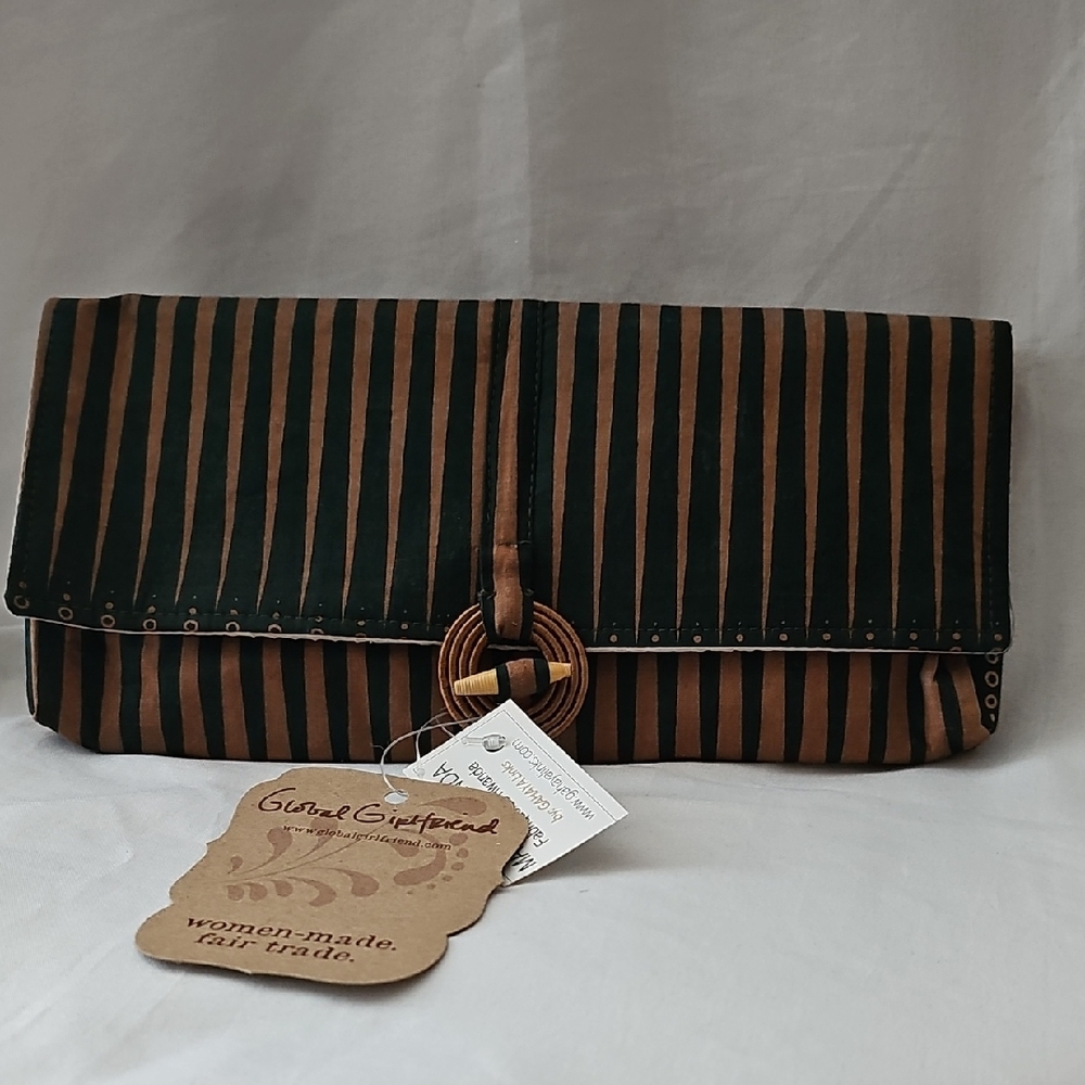 Rwanden Joy Clutch Brown-Green